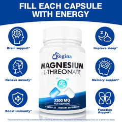 Illustration of ingredients highlighting Magnesium L-Threonate in capsules