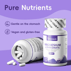 Close-up of magnesium L-Threonate capsules for brain health