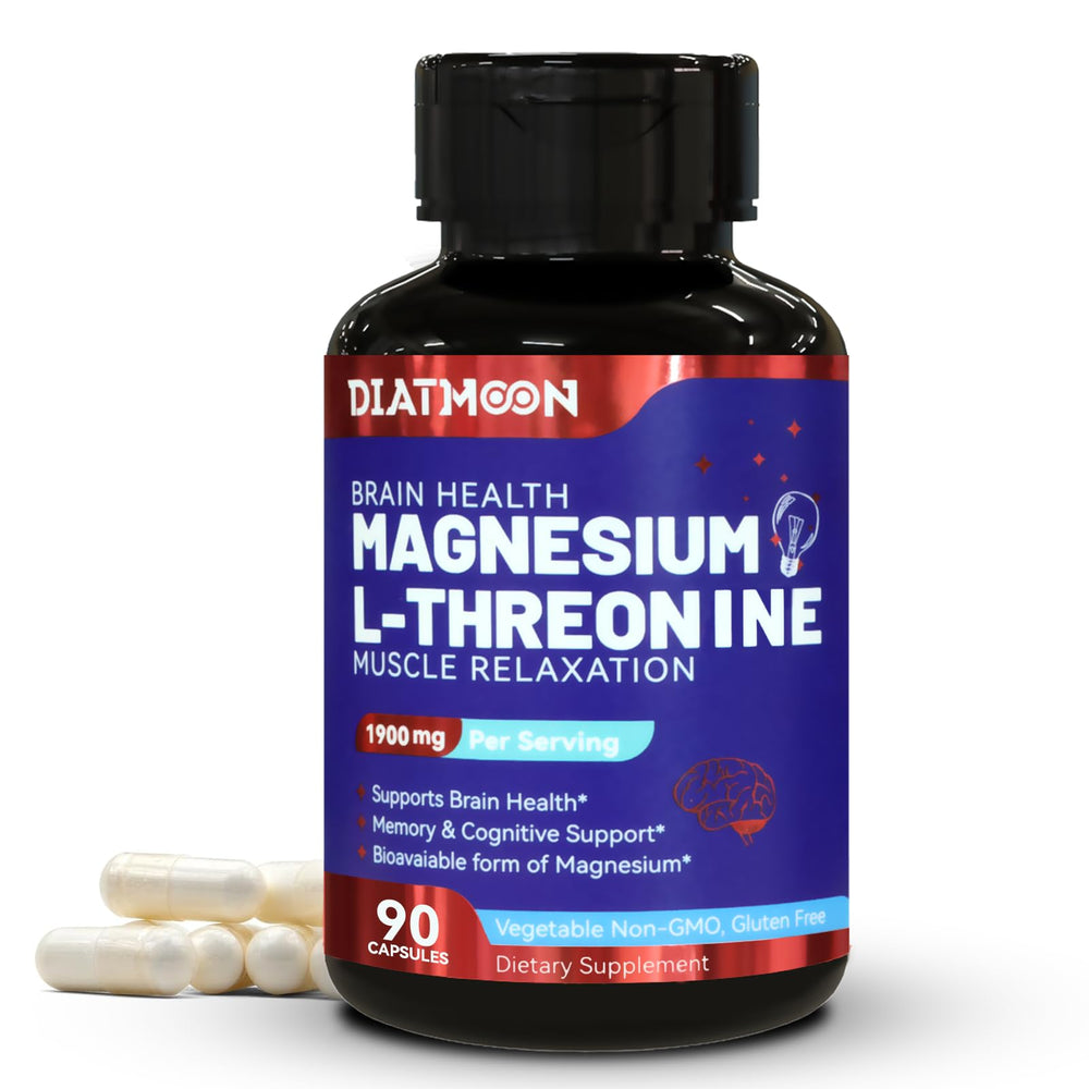 Magnesium L-Threonine bottle with 90 vegan capsules