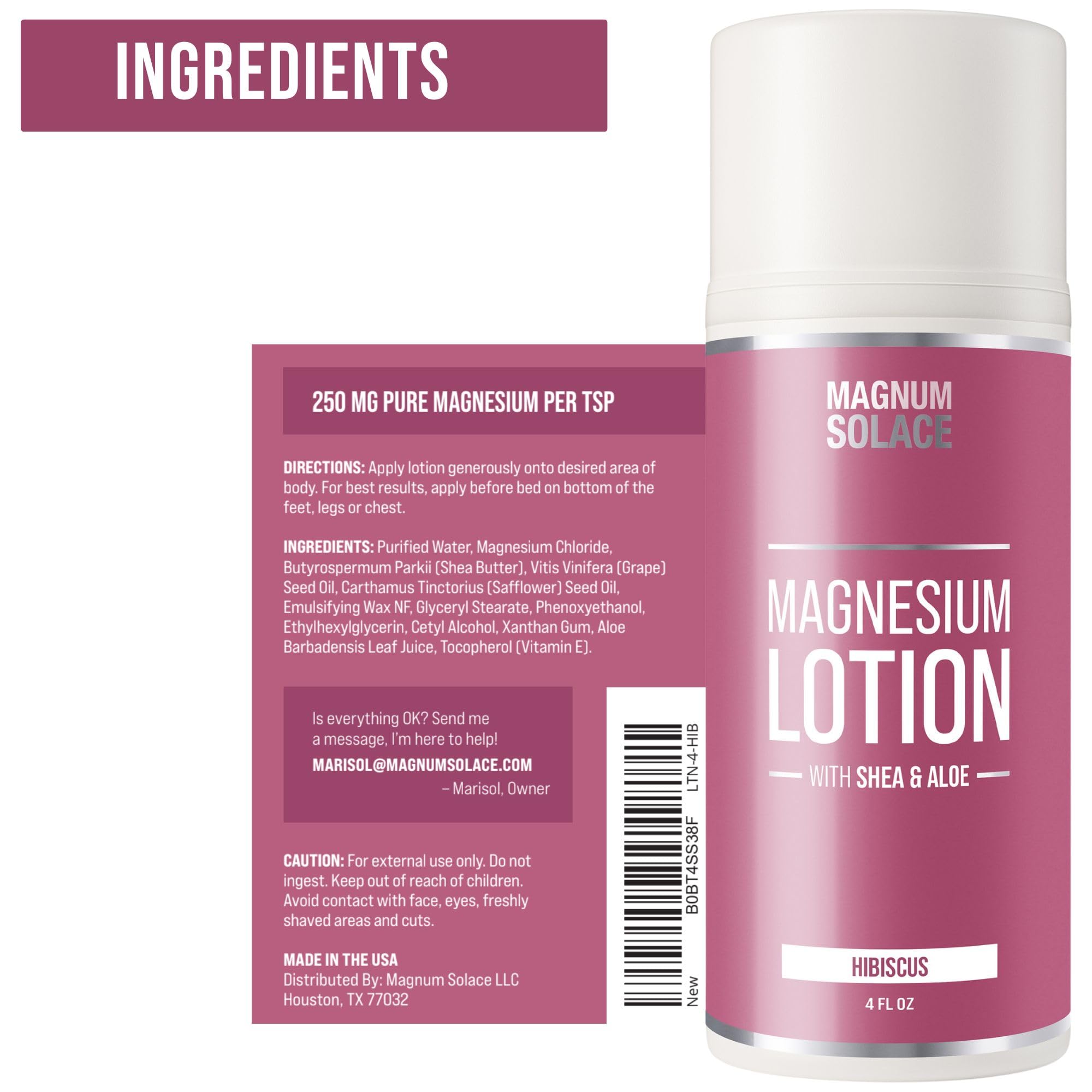Close-up of creamy magnesium lotion texture