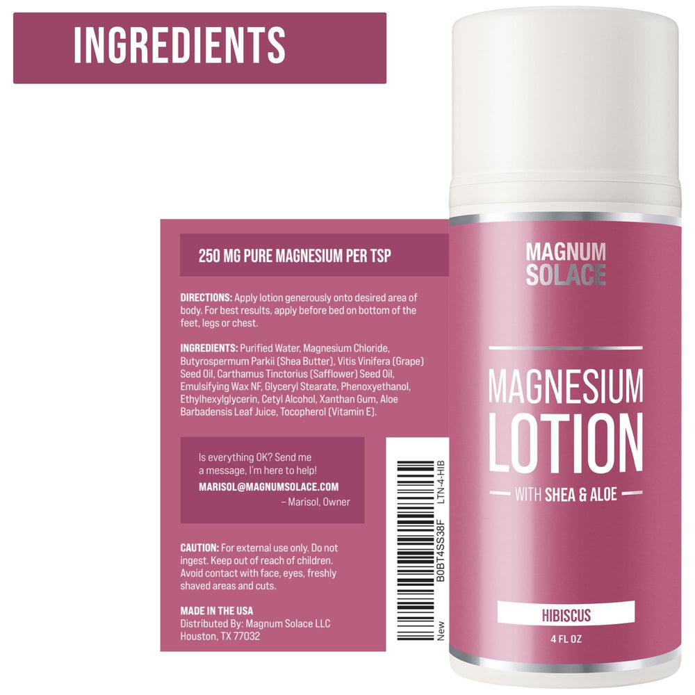 Close-up of creamy magnesium lotion texture