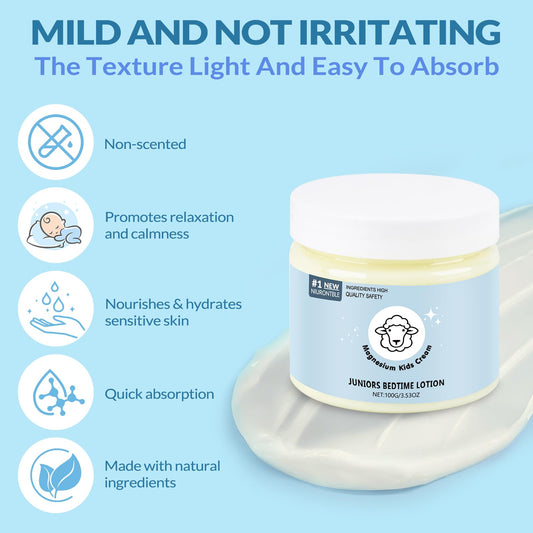 Product packaging highlighting sleep support for kids