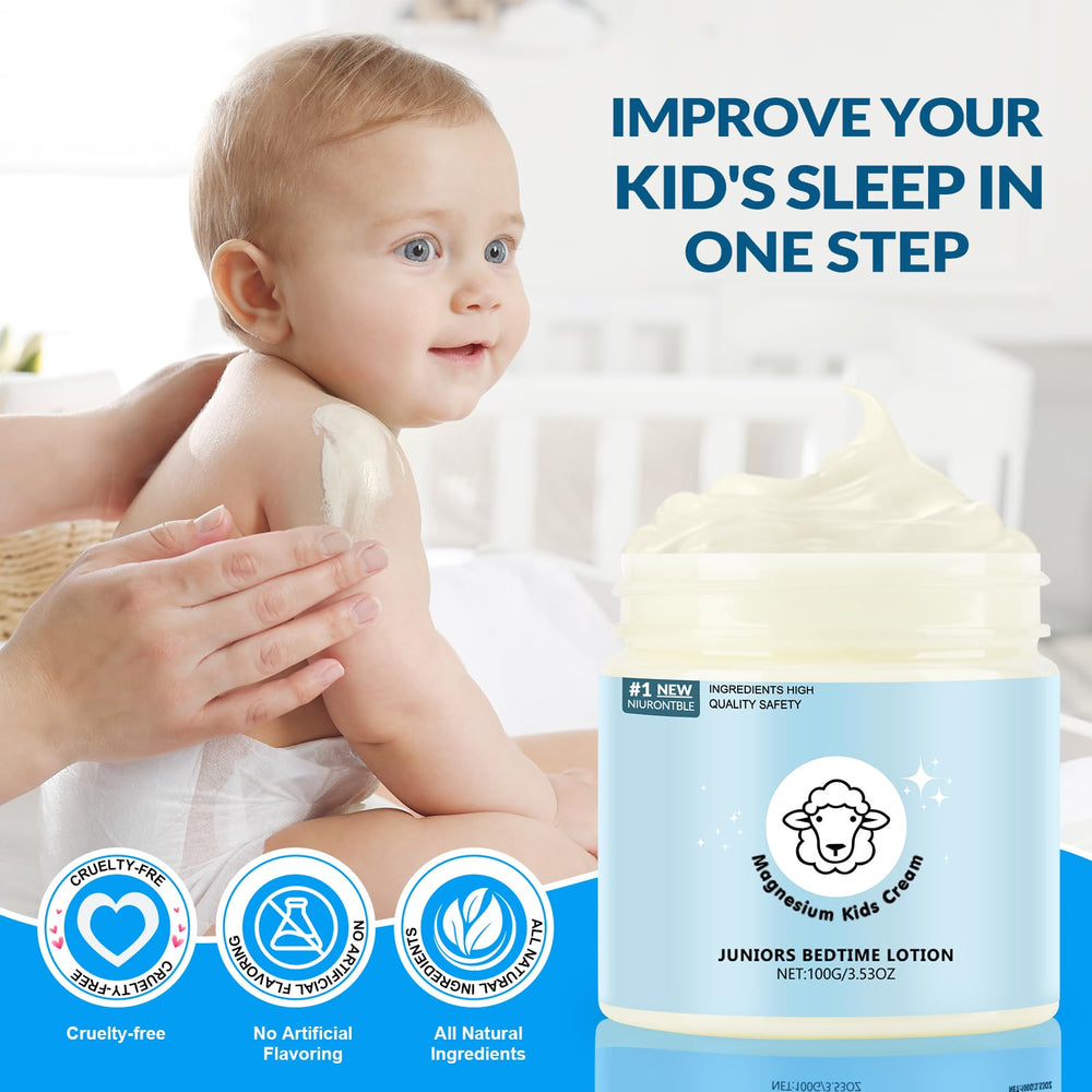 Close-up of natural ingredients for kids magnesium lotion