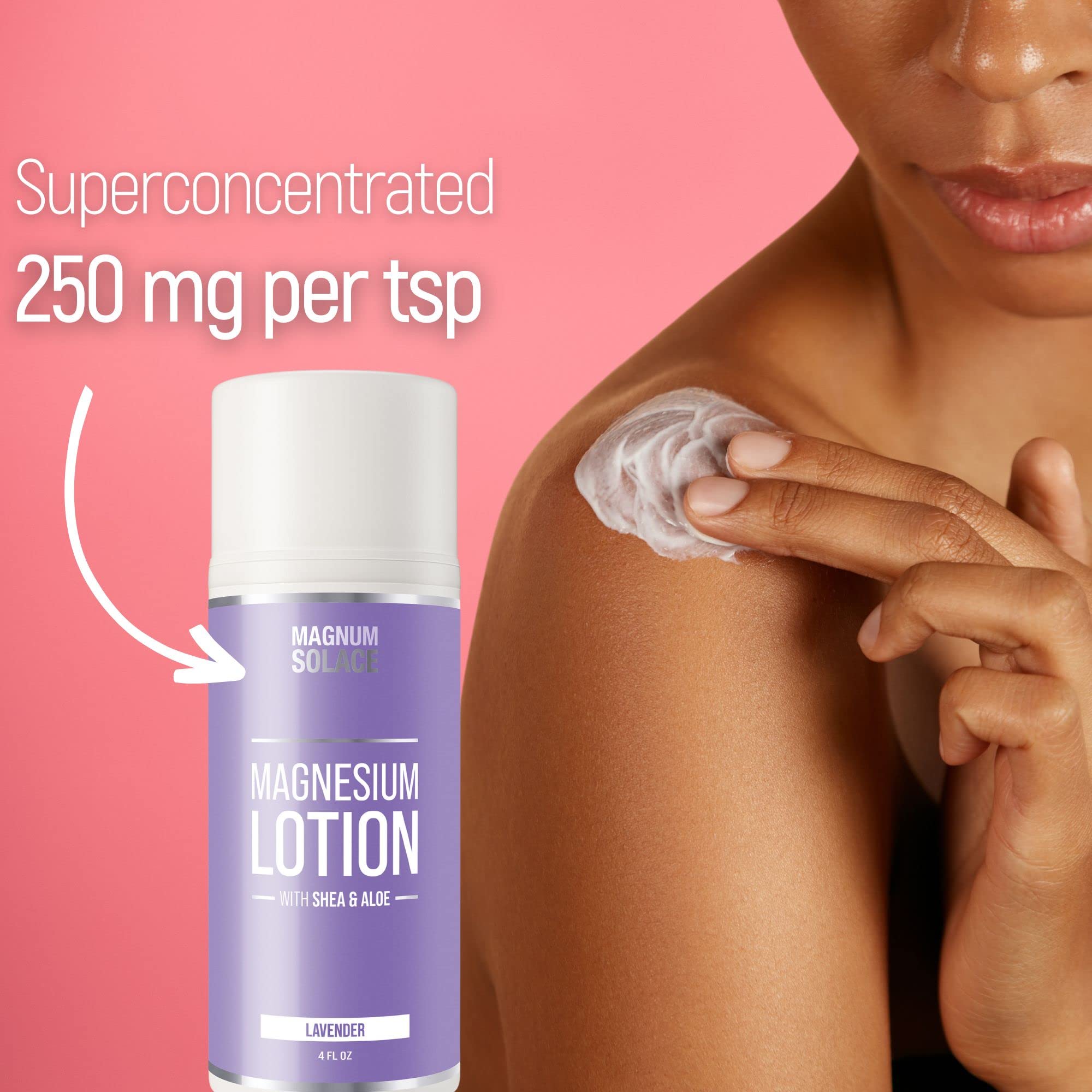 Applying magnesium lotion to legs