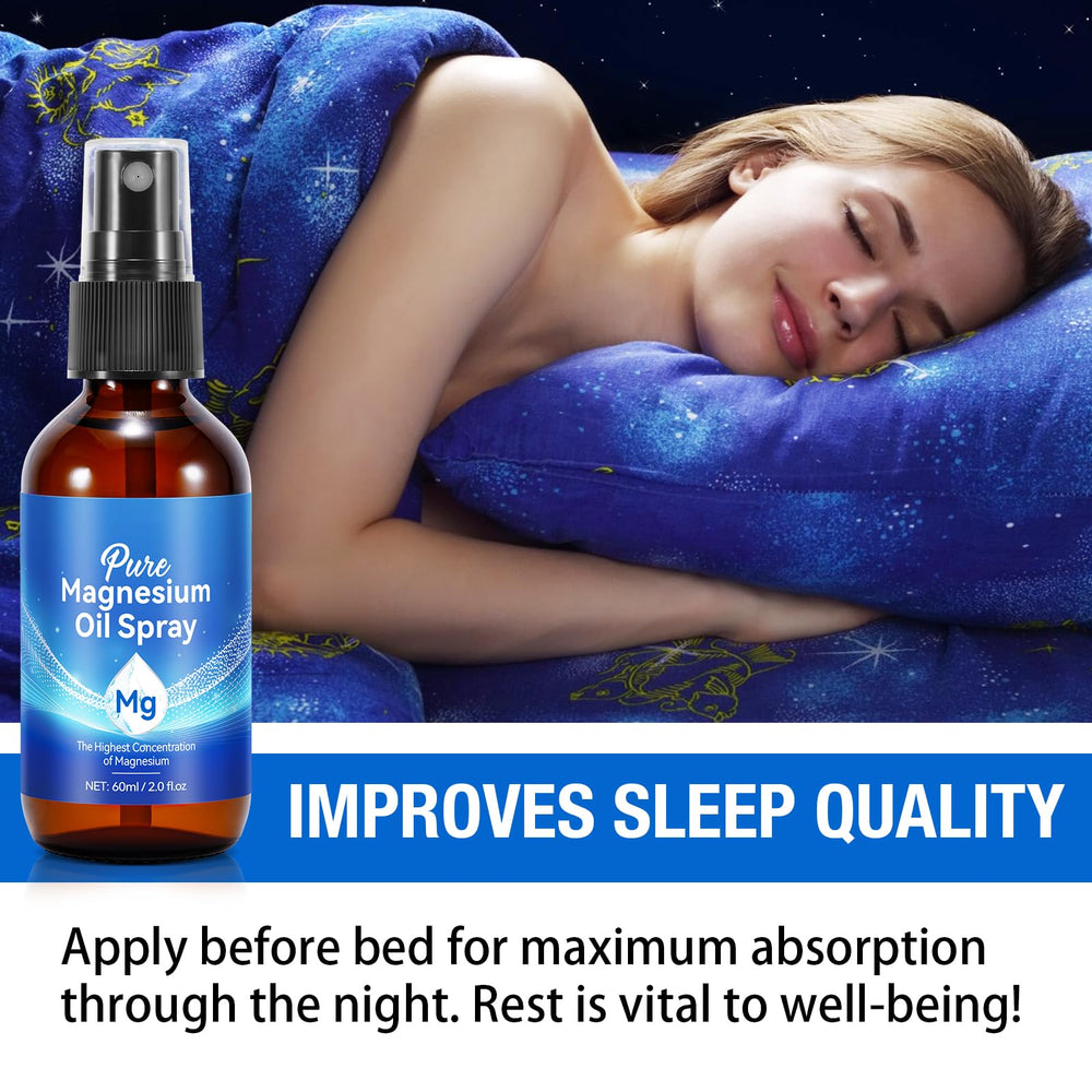 Topical magnesium oil for sleep support