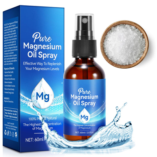 2 oz glass bottle of magnesium oil spray