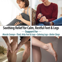 Close-up of magnesium oil spray bottle for feet and legs