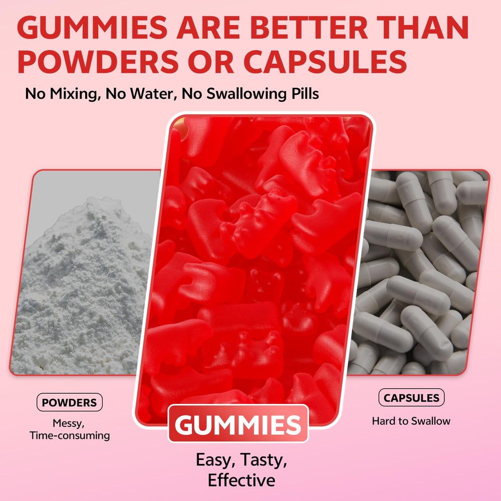 Non-GMO, gluten-free, dairy-free certification icons for gummies