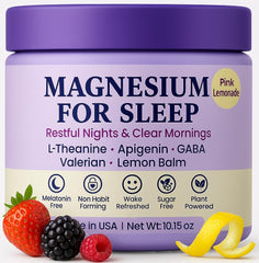 Front view of Magnesium Sleep Powder jar