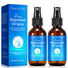 Magnesium spray bottle with clear label