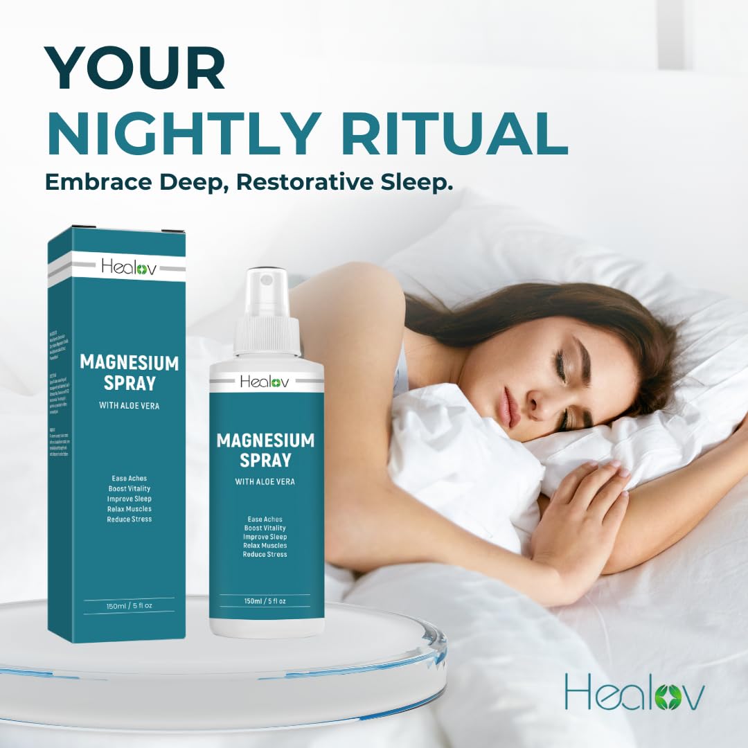 Magnesium spray targeting feet and leg cramps