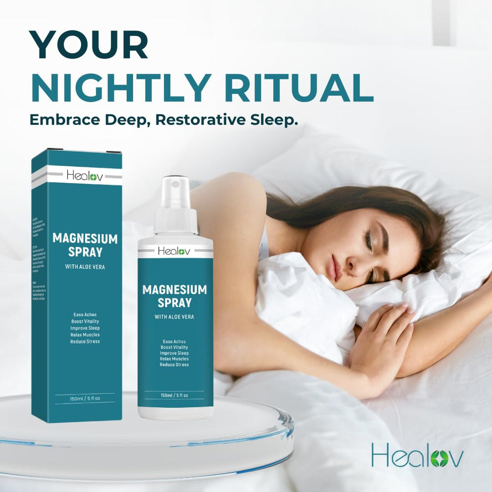 Magnesium spray targeting feet and leg cramps