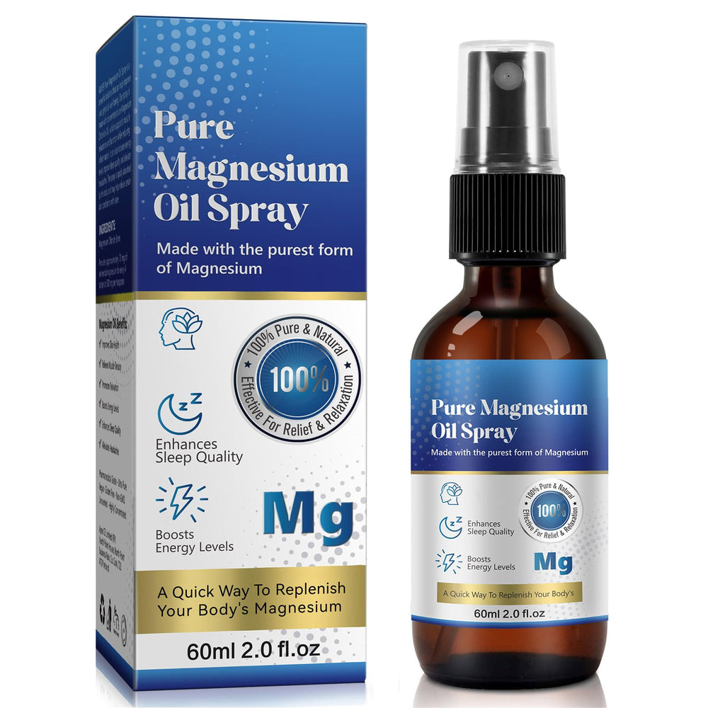 Front view of magnesium oil spray bottle