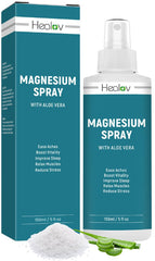 Magnesium spray bottle packaging on white background