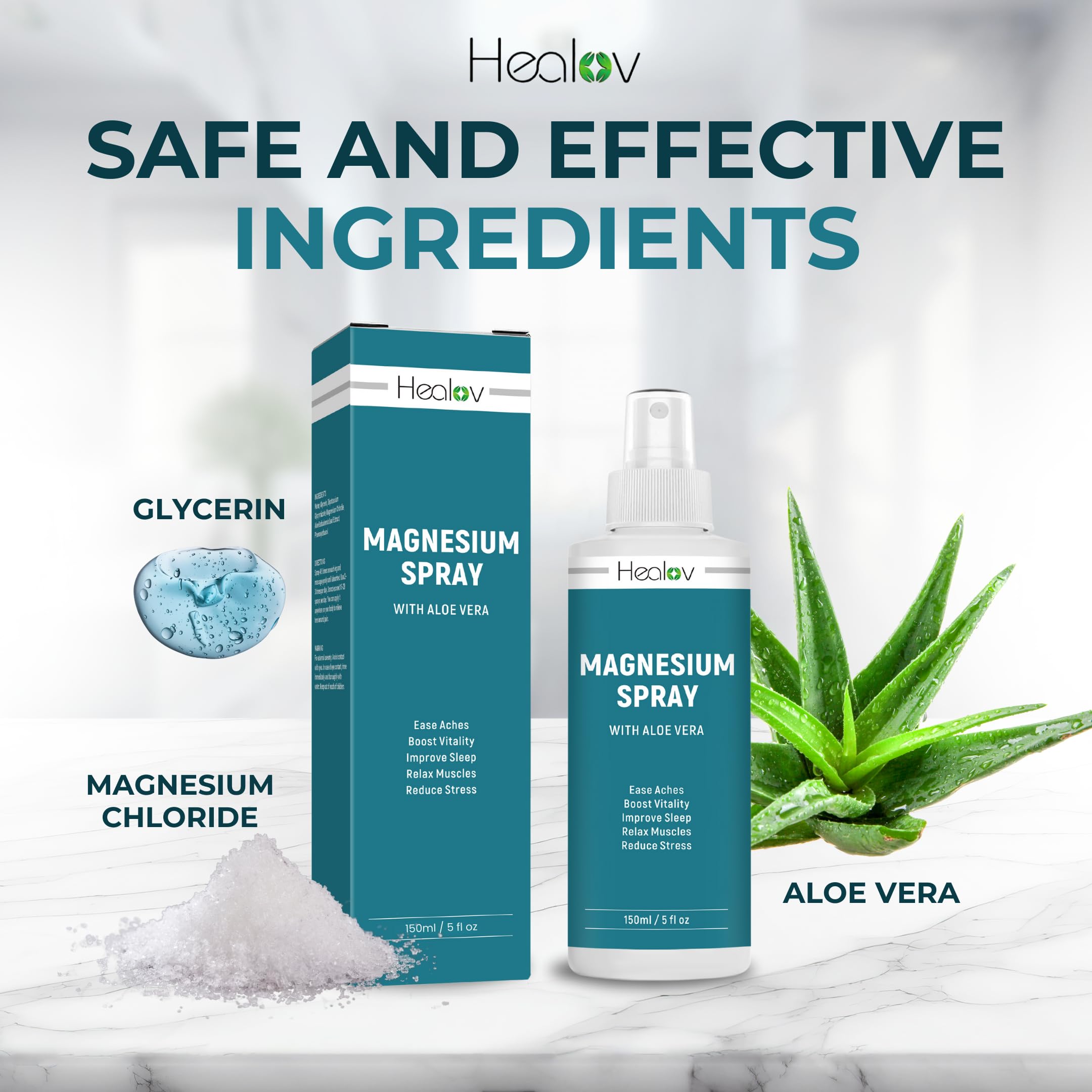 Close-up of quick absorption of topical magnesium oil