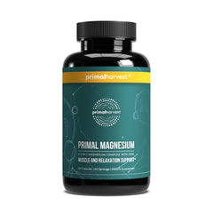 Bottle of Primal Harvest Magnesium Supplement Complex 310mg with 120 capsules