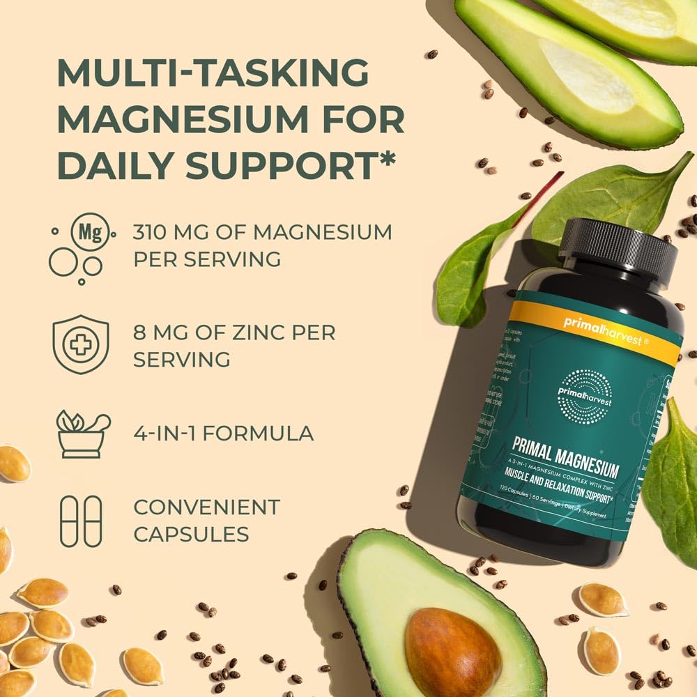 Ingredients overview showing magnesium forms and zinc