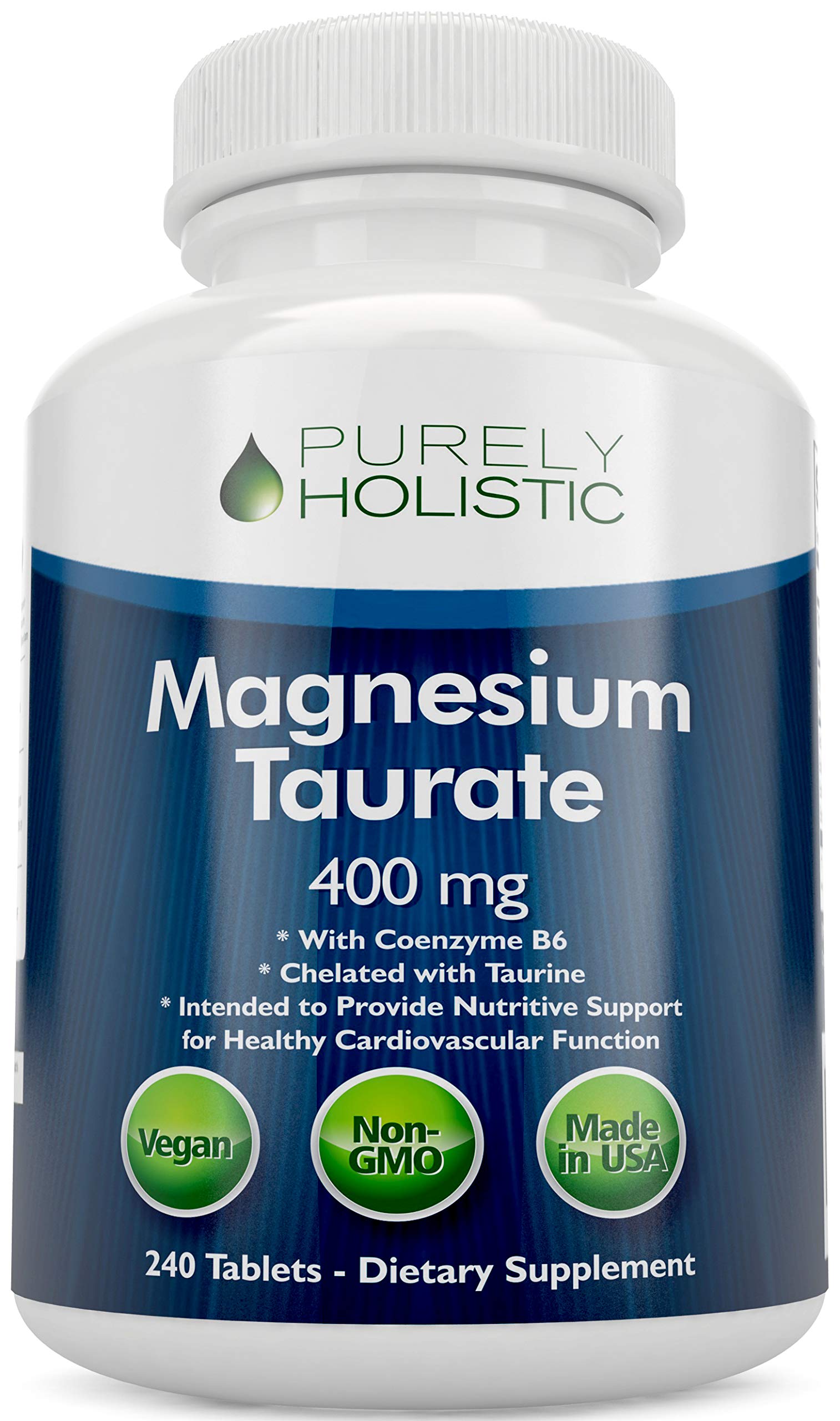 Bottle of Magnesium Taurate 400mg tablets - hero image