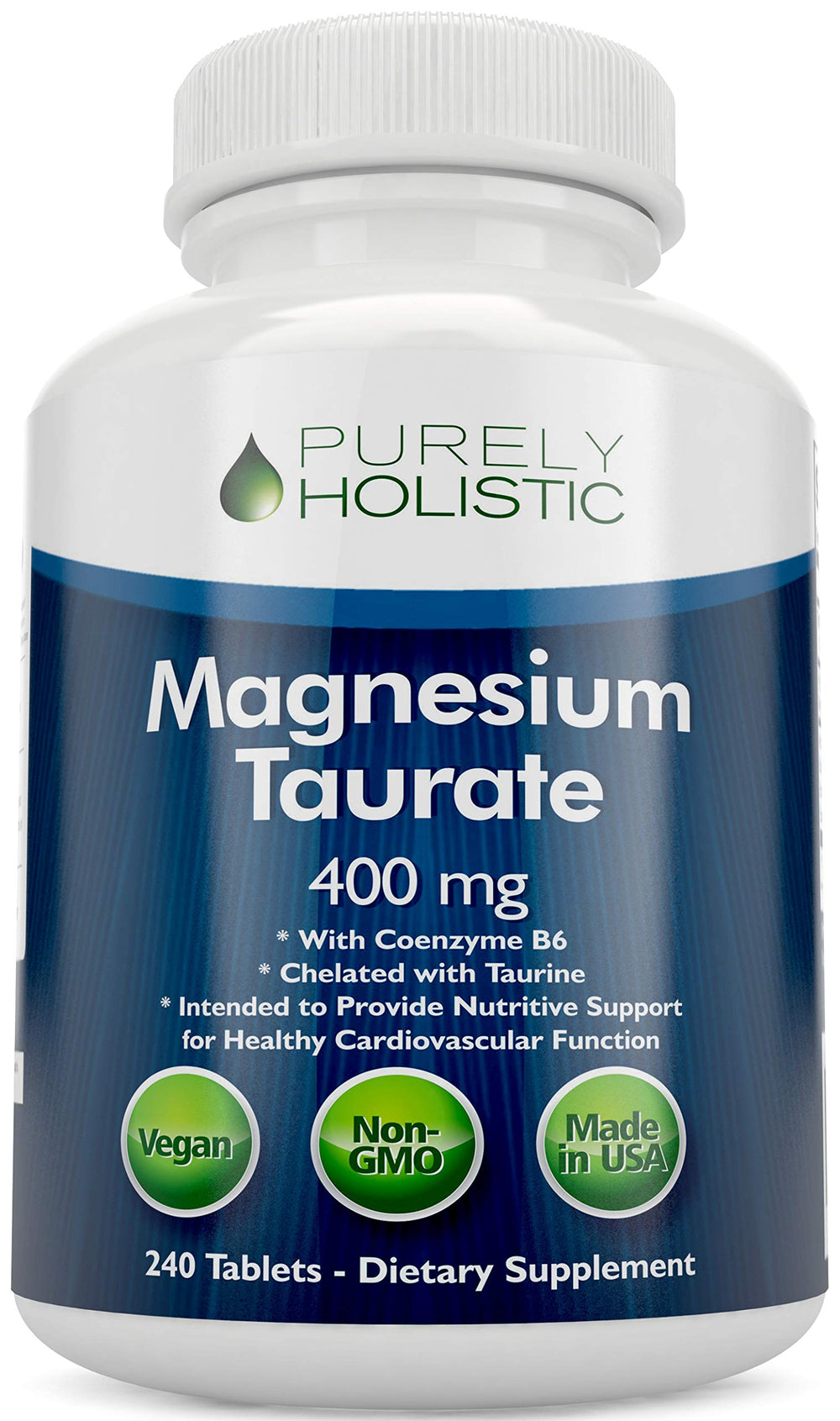 Bottle of Magnesium Taurate 400mg tablets - hero image