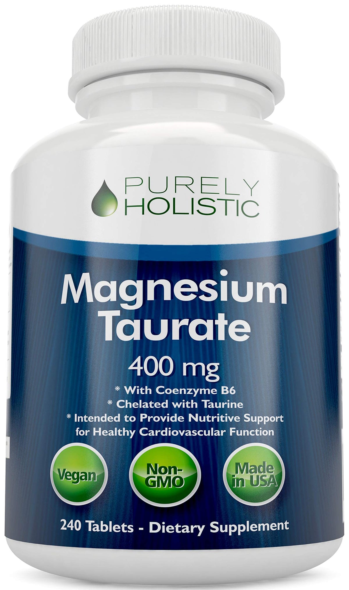 Bottle of Magnesium Taurate 400mg tablets - hero image