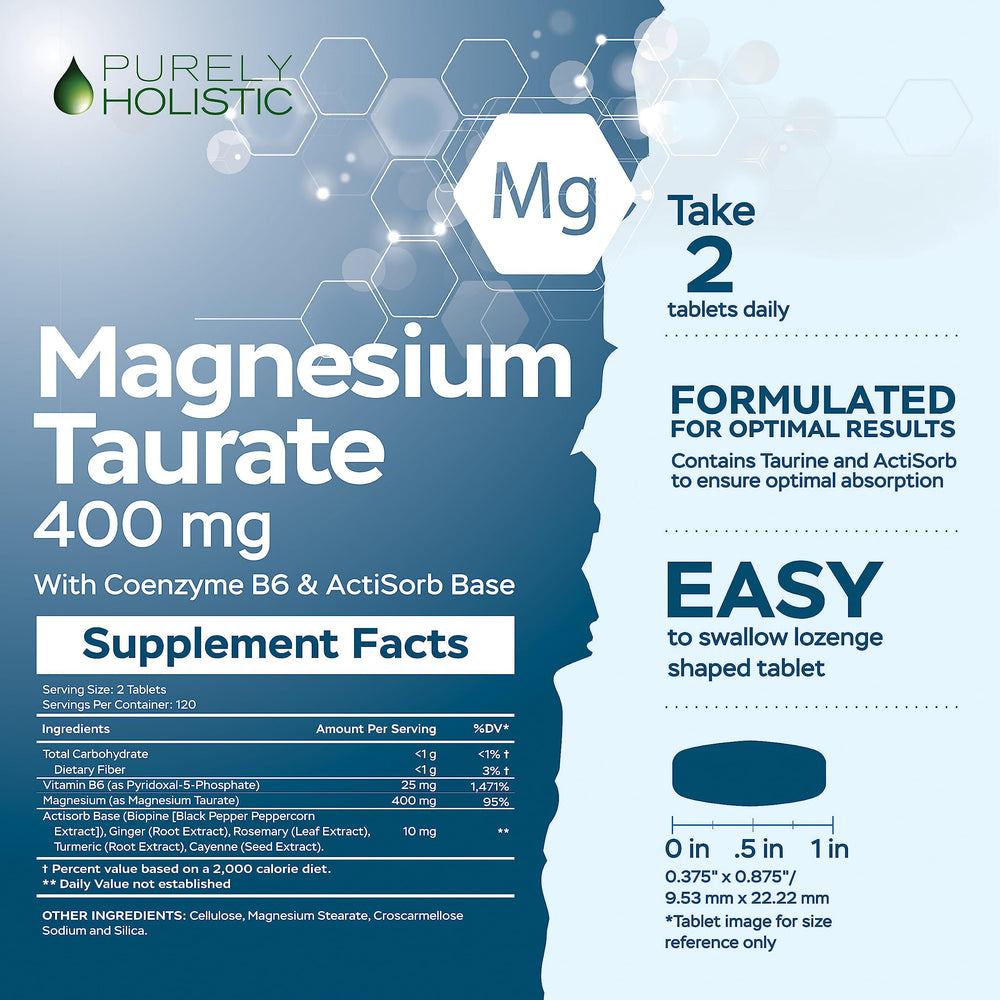 Serving size 2 tablets per day shown on label