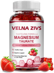 Front view of Magnesium Taurate Gummies 1800mg bottle