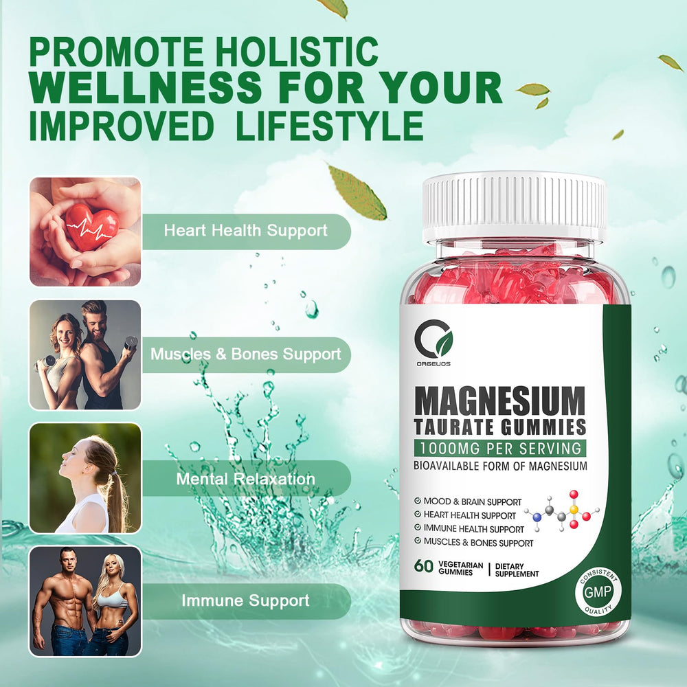 Heart health concept with magnesium gummies