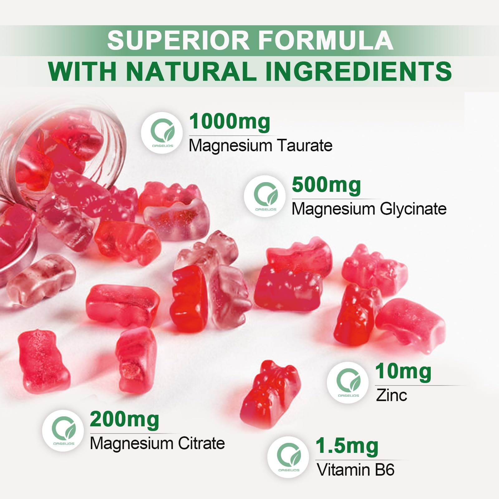Muscle and bone support concept with gummies