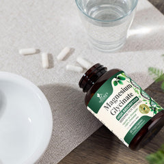 Magnesium Glycinate 1000mg bottle side view