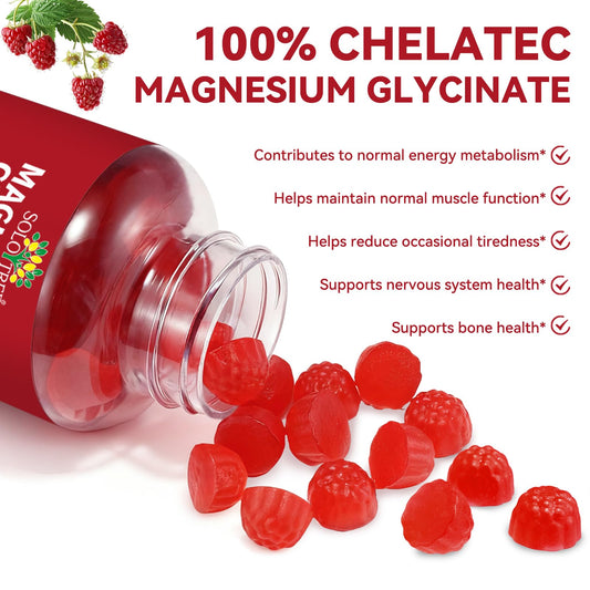 Close-up view of gummies showing soft texture