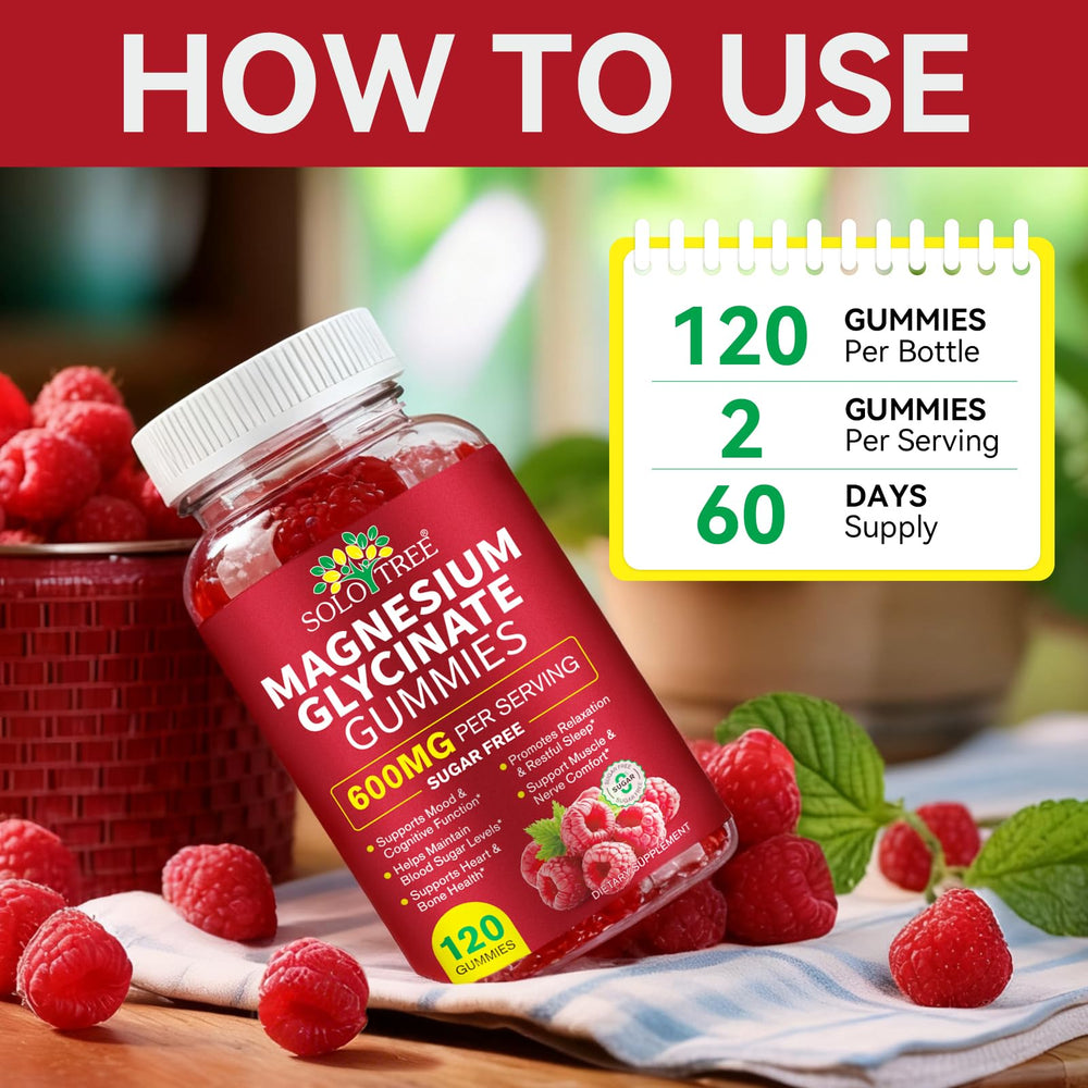 Sugar-free vegan-friendly magnesium glycinate gummies