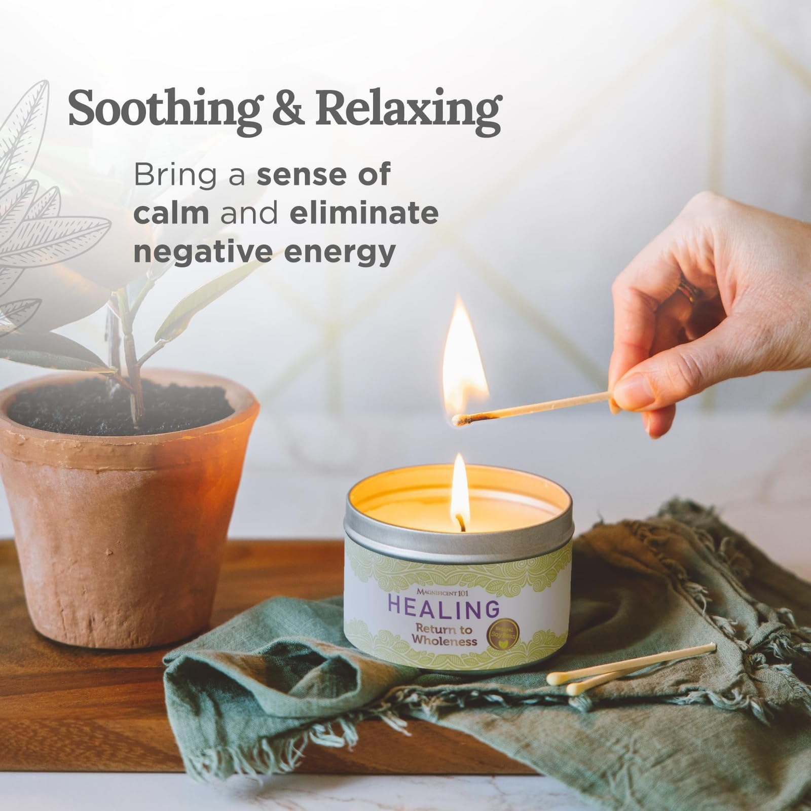 60-hour burn? (Note: Actually 35-hour burn) 35-hour burn time indicator on Magnificent 101 candle