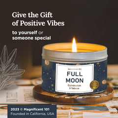 Magnificent 101 Full Moon Candle in a cozy home decor setting