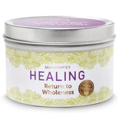 Magnificent 101 Healing & Manifestation Smudge Candle, 6 oz red soy wax - front view