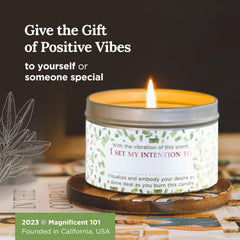 Gift-ready Magnificent 101 Manifest Money Candle packaging