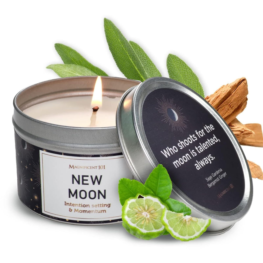 Magnificent 101 Moon Sage Aromatherapy Candle - 6oz white soy wax