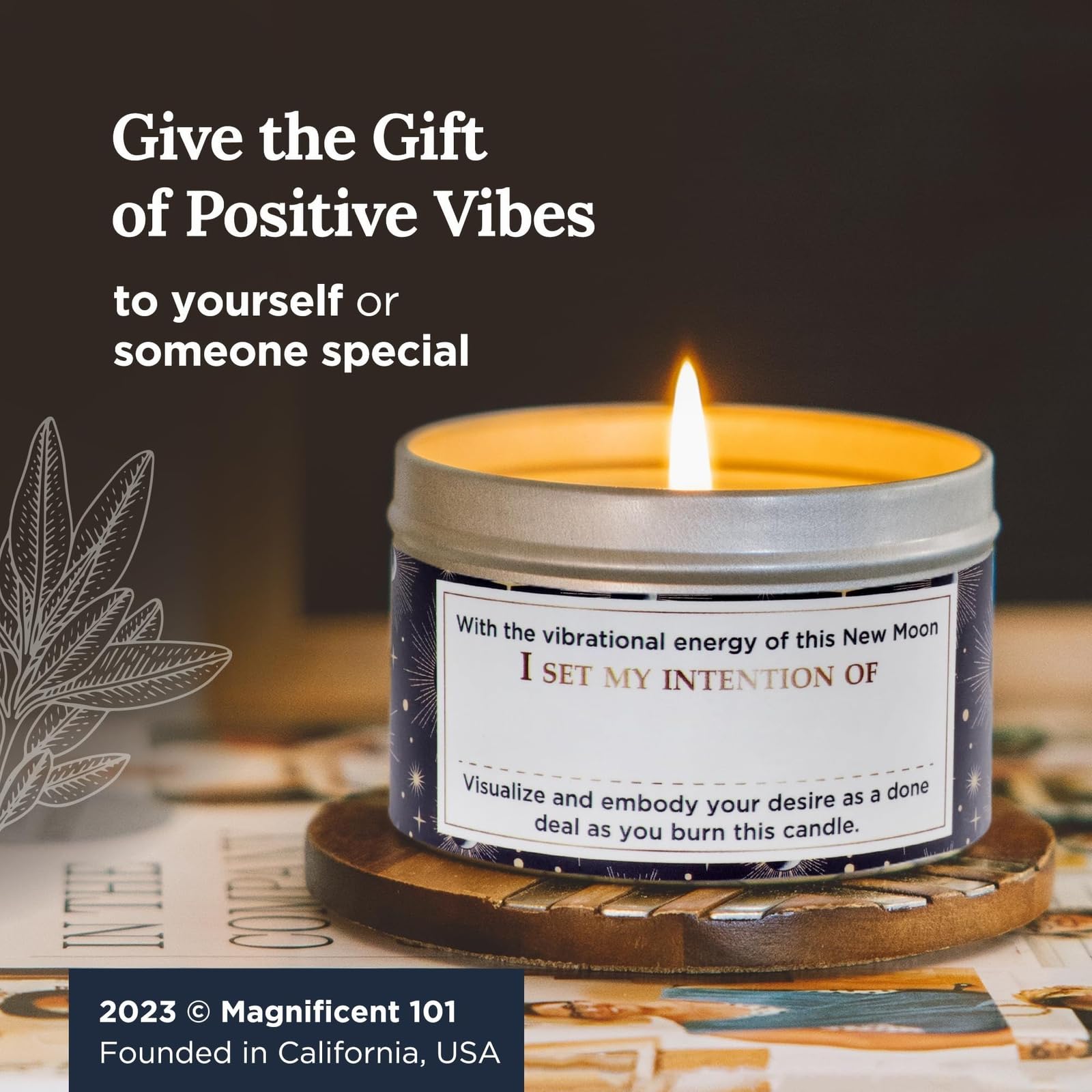 Gift-ready Magnificent 101 Moon Sage Aromatherapy Candle