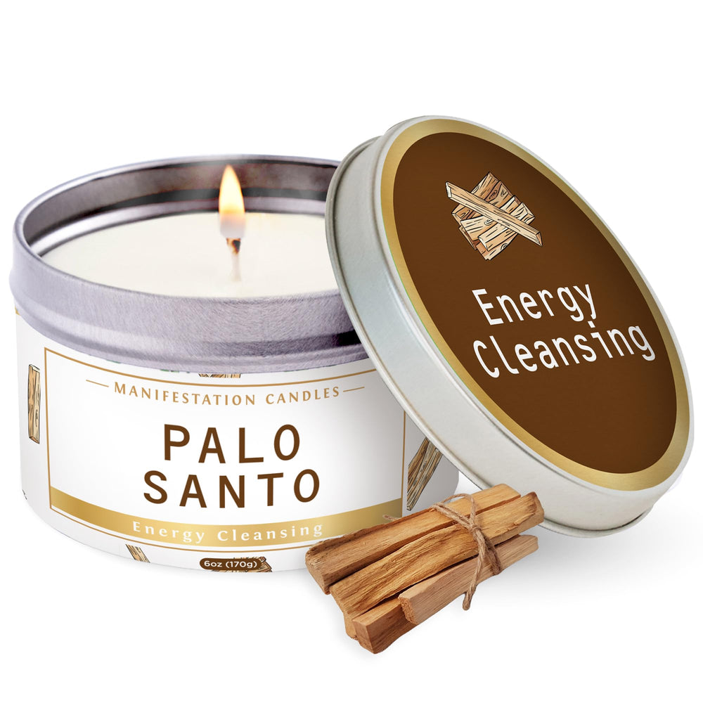 Palo Santo candle lit with natural soy wax 6 oz