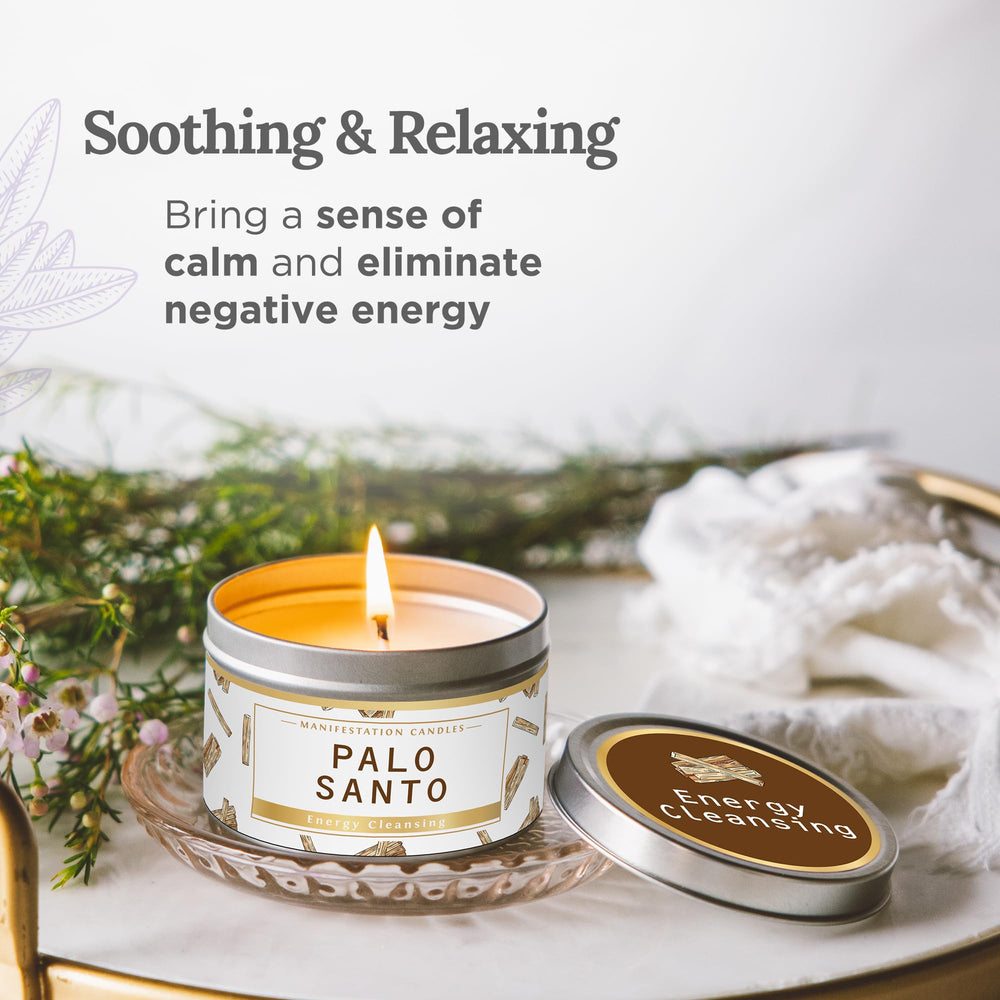 Smudge candle burning to clear negative energy