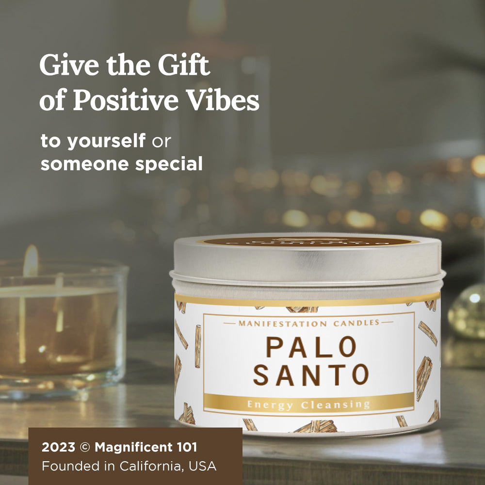 Calming home atmosphere with Palo Santo candle