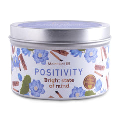 Magnificent 101 Positivity Aromatherapy Candle in a 6-oz tin holder