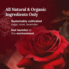 Close up of sage, rose and lavender essences for Magnificent 101 Pure Love candle