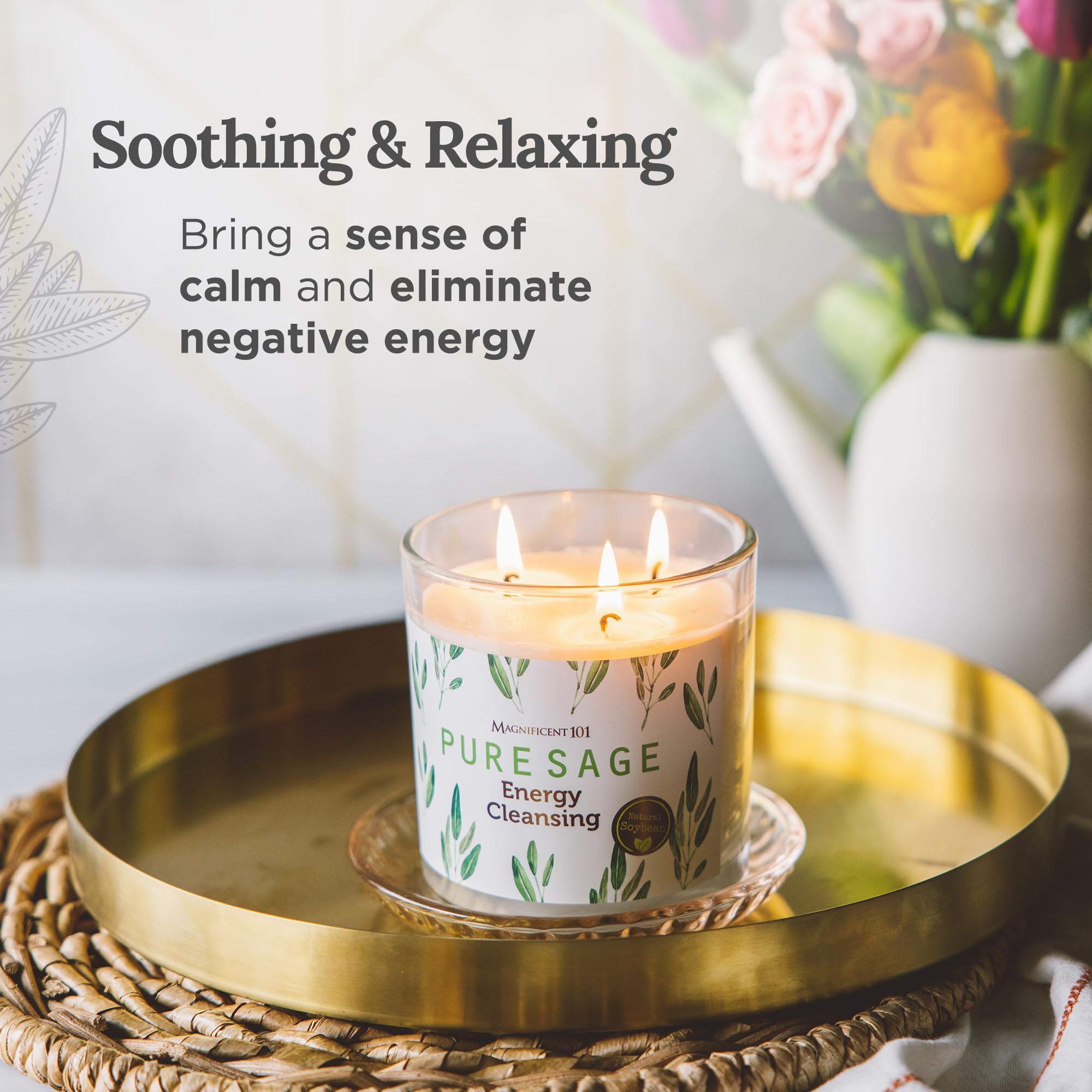 Candle burning to support energy clearing and spiritual cleansing
