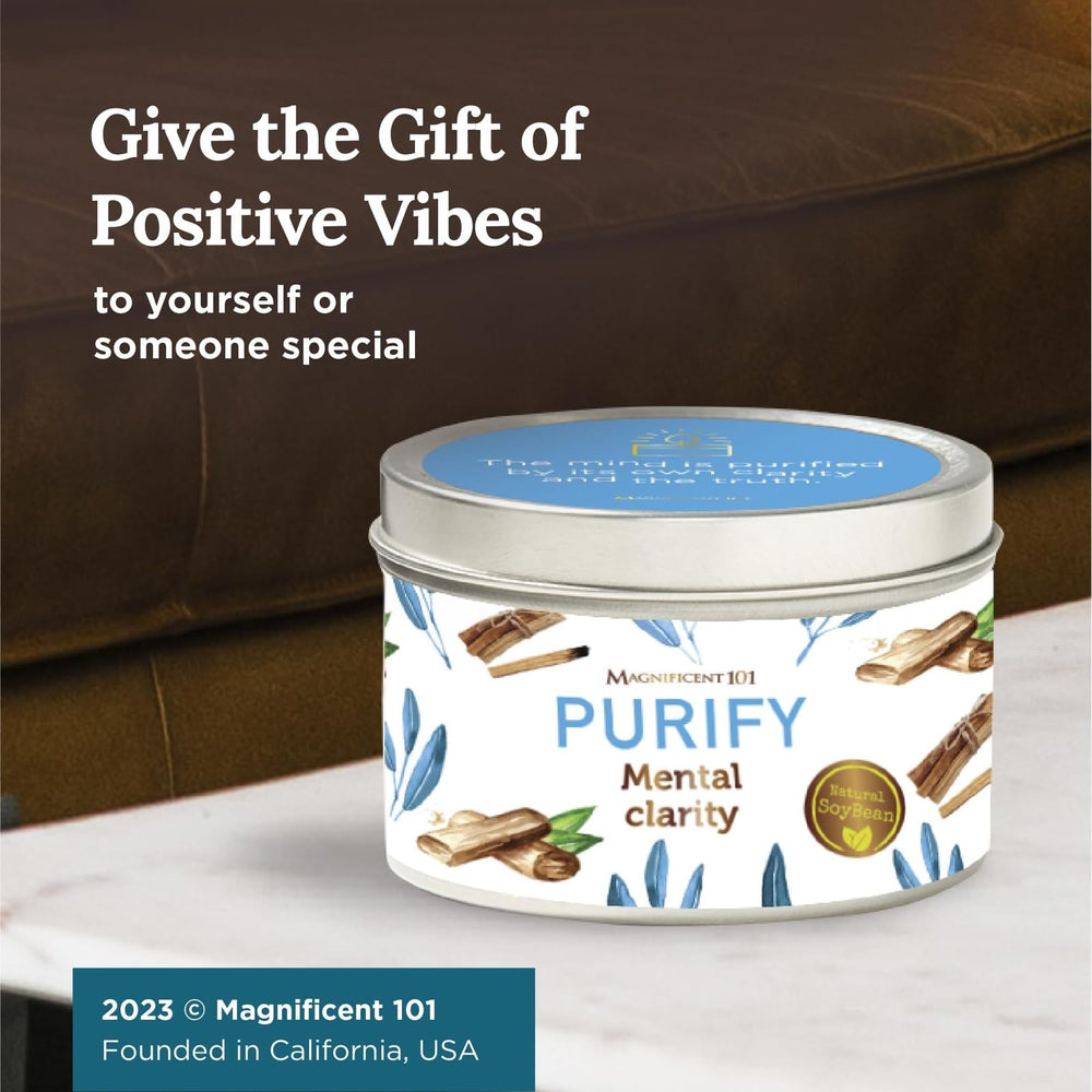 Gift-ready Magnificent 101 Sage Aromatherapy Candle in tin