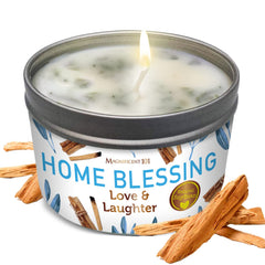 Front view of Magnificent 101 sage candle in a glass jar