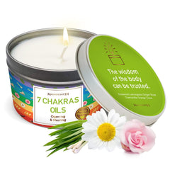 Main product image of Magnificent 101 7 Chakra Energy Cleansing Aromatherapy Tin Candle 6oz orange soy wax