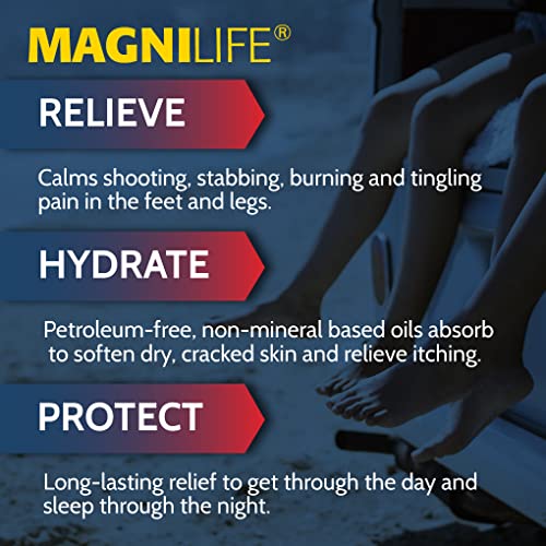 MagniLife Pain Relief Foot Spray close-up shows softened calluses and cracks.