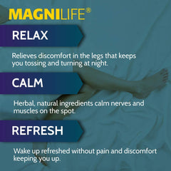 MagniLife Relaxing Leg Cream PM lavender flowers image highlighting sleep-friendly aromatherapy