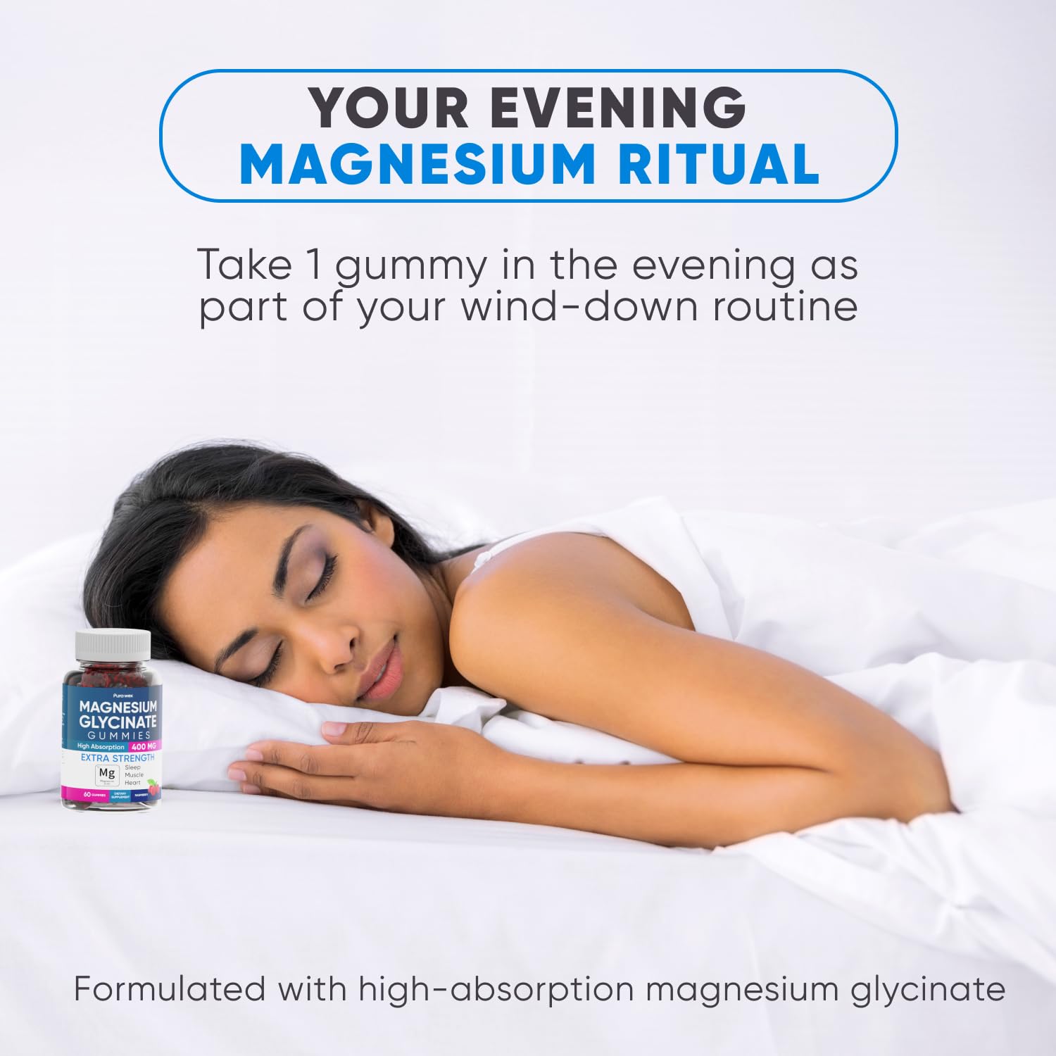 Vegan, non-GMO magnesium glycinate gummies