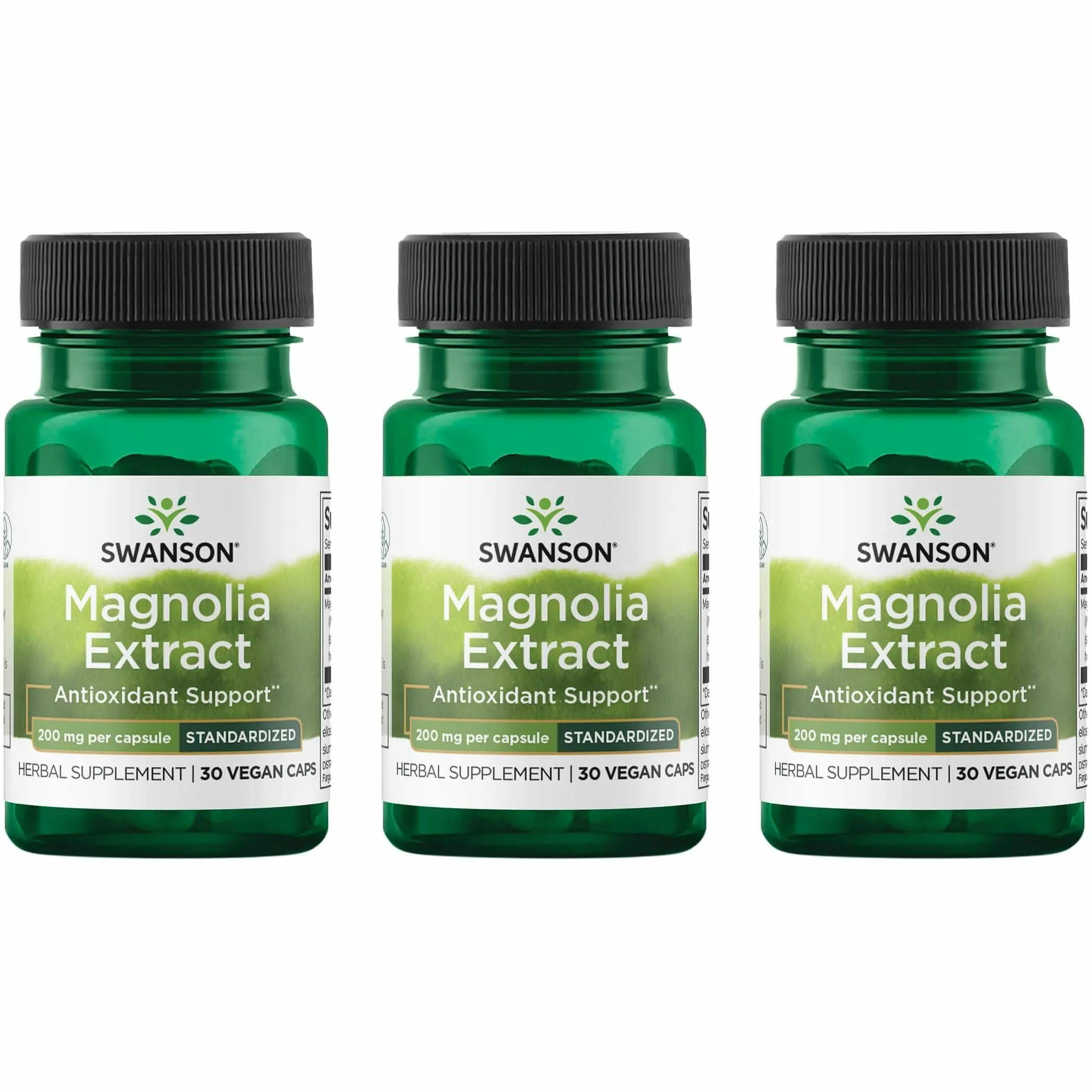 Magnolia Bark 200mg capsules in a 3-pack hero image